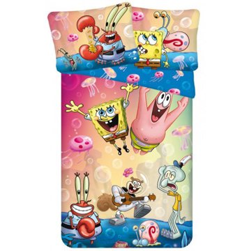 

TEXTILOMANIE Dětské povlečení z mikrovlákna SPONGEBOB PARTY barevné 70 × 90 cm / 140 × 200 cm