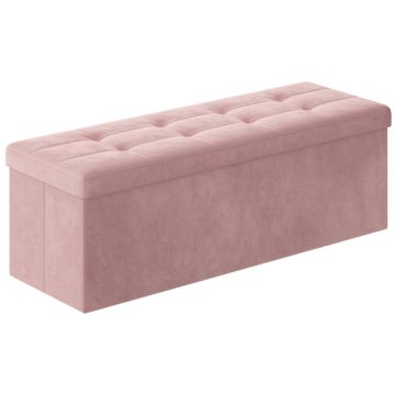 

TEXTILOMANIE Taburet s úložným prostorem OTTOMAN 110 × 38 cm, růžový