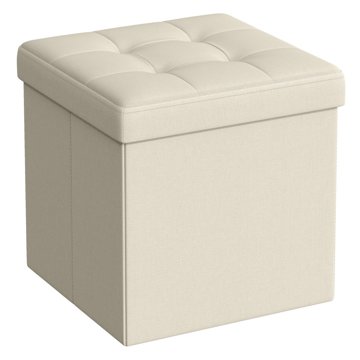 

TEXTILOMANIE Taburet s úložným prostorem OTTOMAN 30 × 30 cm, krémový