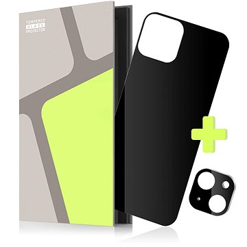 

Tempered Glass Protector na zadní stranu iPhone 13 + sklo na kameru, černé