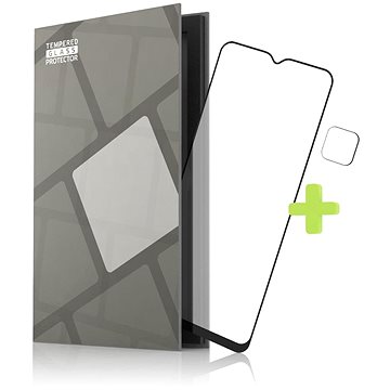 Tempered Glass Protector Rámečkové pro Samsung Galaxy A22, černé + sklo na kameru