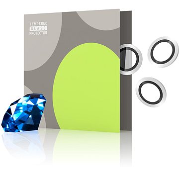 

Tempered Glass Protector safírové pro kameru iPhone 14 Pro / 14 Pro Max, 0.3 karátové, stříbrná