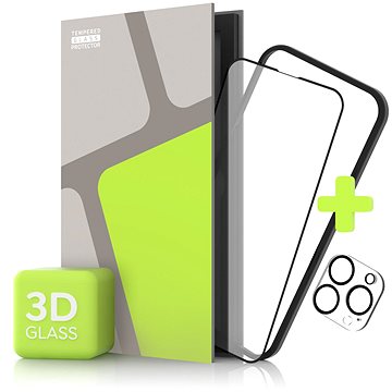 

Tempered Glass Protector pro iPhone 14 Pro, 3D Glass + sklo na kameru (Case Friendly)