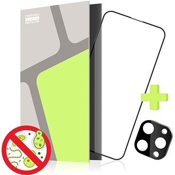 

Tempered Glass Protector pro iPhone 15 Pro, antibakteriální + sklo na kameru