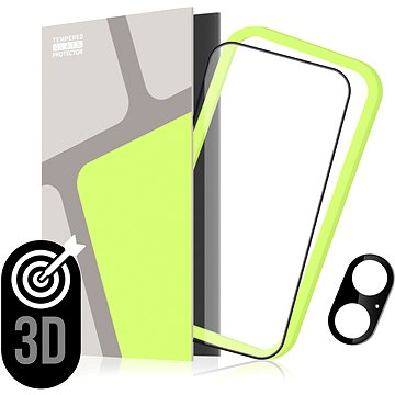 

Tempered Glass Protector 3D pro iPhone 16 + sklo na kameru + aplikátor (Case Friendly)