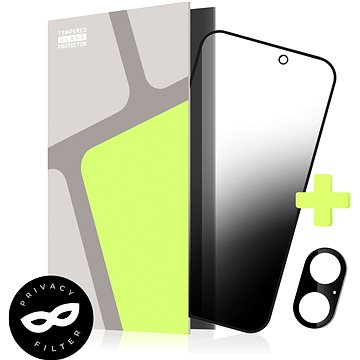 

Tempered Glass Protector pro iPhone 16, PRIVACY + sklo na kameru (Case Friendly)