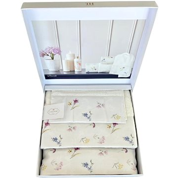 

Tivolyo Home - Dárková sada ručníků a osušky BROCADE, 3 ks, bílá