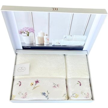 

Tivolyo Home - Dárková sada ručník a osuška BROCADE, 2 ks, bílá