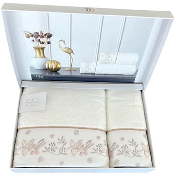 

Tivolyo Home - Dárková sada ručník a osuška MOTIF, 2 ks, bílá