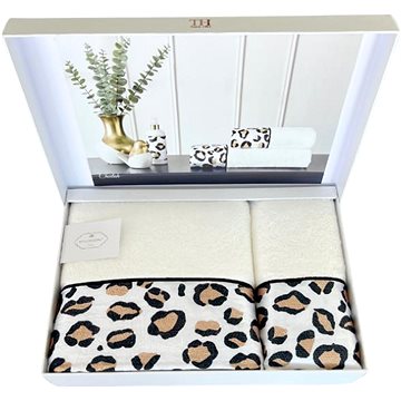 

Tivolyo Home - Dárková sada ručník a osuška CHEETAH, 2 ks, bílá