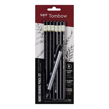 Tombow Kreslící sada, 6 tužek + pryž