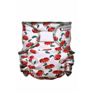 

T-TOMI Kalhotková plena - přebalovací set suchý zip Cherries