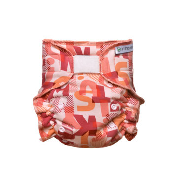 

T-TOMI Kalhotková plena - přebalovací set suchý zip Pink Alphabet