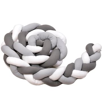 

T-TOMI Pletený mantinel 220 cm White + Grey + Anthracite
