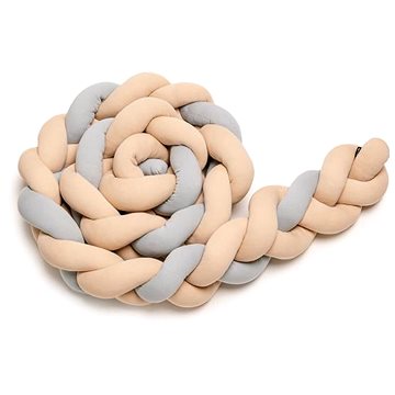 

T-TOMI Pletený mantinel 220 cm Beige + Grey