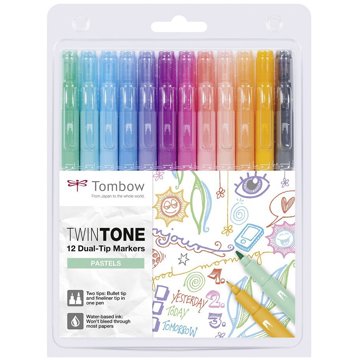 

Tombow Sada oboustranných fixů TwinTone, Pastels
