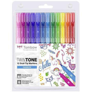 

Tombow Sada oboustranných fixů TwinTone, Rainbow
