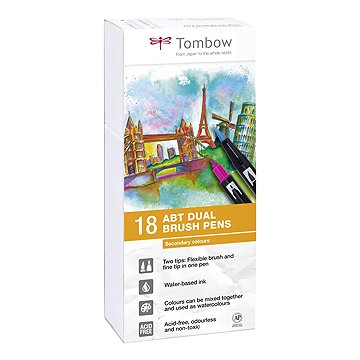 

TOMBOW ABT Secondary colours, oboustranné, 18 ks