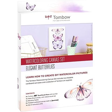 Tombow Sada Watercoloring Canvas Set Elegant Butterflies