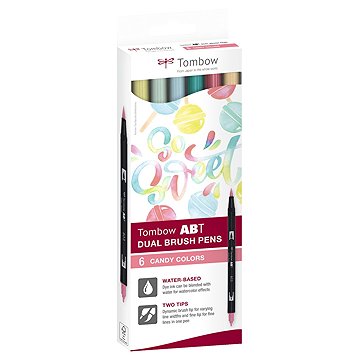 TOMBOW ABT Candy colours oboustranné - sada 6 ks