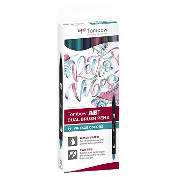 TOMBOW ABT Vintage colours oboustranné - sada 6 ks