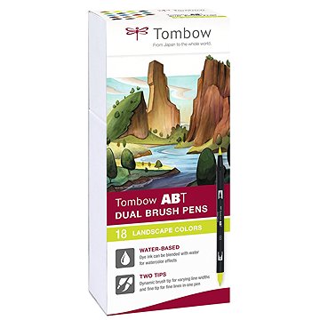 TOMBOW ABT Landscape colours oboustranné - sada 18 ks