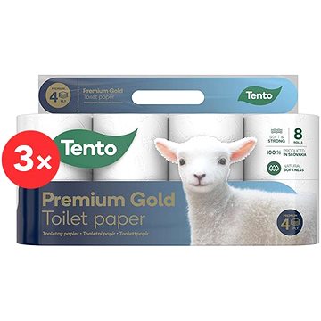 TENTO Premium Gold (3× 8 ks) - Toaletní papír