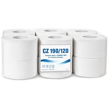 

JUMBO Toaletní Papír 190 CZ190120 2-vr. celulóza délka 120 m balení 12 rolí