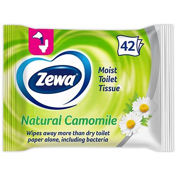 ZEWA Natural Camomile vlhčený toaletní papír (42 ks) - Vlhčený toaletní papír