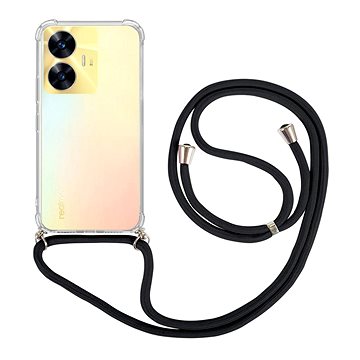 

TopQ Kryt Realme C55 s černou šňůrkou průhledný 106633