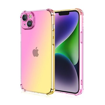 

TopQ Kryt iPhone 15 Shock duhový růžovo-žlutý 99698