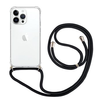 

TopQ Kryt iPhone 15 Pro Max s černou šňůrkou průhledný 105213