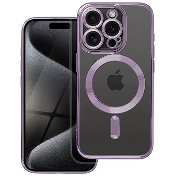 

TopQ Kryt Electro iPhone 15 Pro MagSafe s fialovým rámečkem 115597