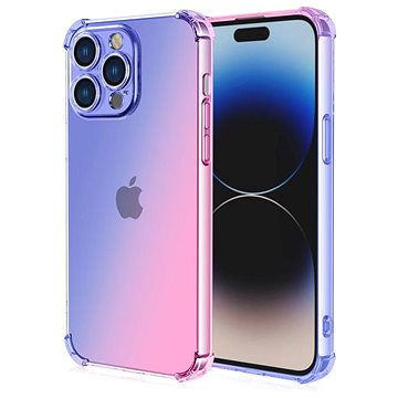 

TopQ Kryt iPhone 14 Pro Shock duhový modro-růžový 110286