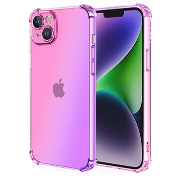

TopQ Kryt iPhone 13 Shock duhový růžovo-fialový 109774