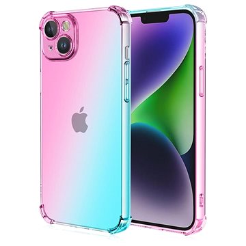 

TopQ Kryt iPhone 13 Shock duhový mentolovo-růžový 109766