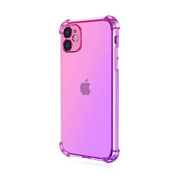 

TopQ Kryt iPhone 11 Shock duhový růžovo-fialový 109752