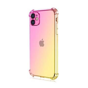 

TopQ Kryt iPhone 11 Shock duhový růžovo-žlutý 109751