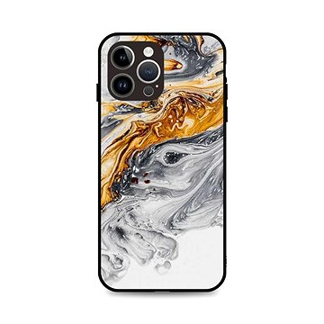 

TopQ Kryt LUXURY iPhone 14 Pro pevný Marble šedo-zlatý 111289