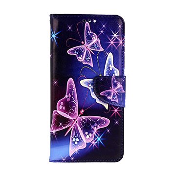 

TopQ Pouzdro Xiaomi Redmi 13C knížkové Modré s motýlky 118324