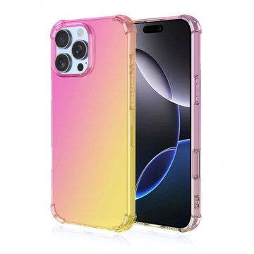 

TopQ Kryt iPhone 16 Pro Shock duhový růžovo-žlutý 124880