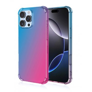 

TopQ Kryt iPhone 16 Pro Shock duhový modro-růžový 124879