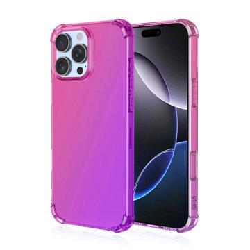 

TopQ Kryt iPhone 16 Pro Shock duhový růžovo-fialový 124874