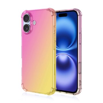 

TopQ Kryt iPhone 16 Shock duhový růžovo-žlutý 124873