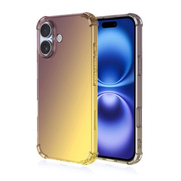

TopQ Kryt iPhone 16 Shock duhový purpurovo-žlutý 124870
