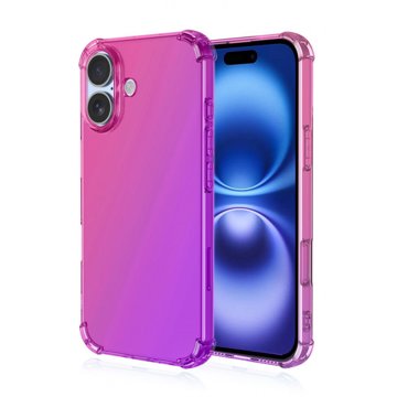 

TopQ Kryt iPhone 16 Shock duhový růžovo-fialový 124867
