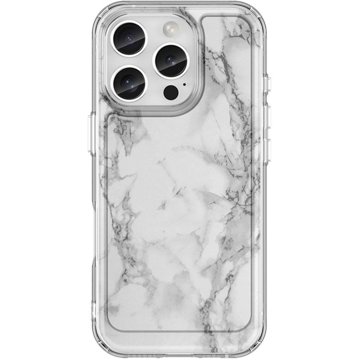 

TopQ Kryt STYLE iPhone 16 Pro pevný Mramor bílý 129878