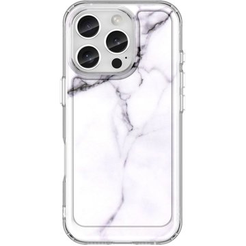 

TopQ Kryt iPhone 16 Pro pevný Mramor bílý 129877