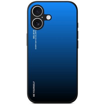 

TopQ Kryt LUXURY iPhone 16 Pevný duhový modrý 125454