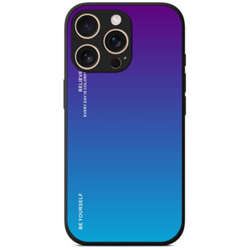 

TopQ Kryt LUXURY iPhone 16 Pro pevný duhový purpurový 124862